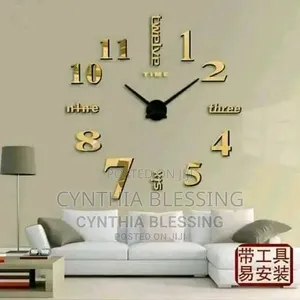 Diy Wall Decor Clock Gold