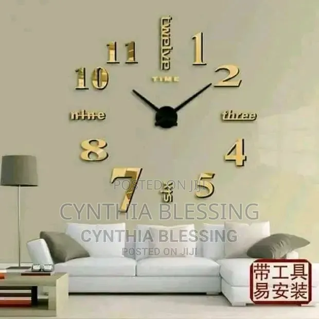 Diy Wall Decor Clock Gold