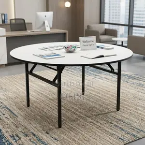 Foldable Table; 1.8 Meter Round Foldable Office Table