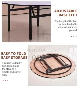 Foldable Table; 1.8 Meter Round Foldable Office Table
