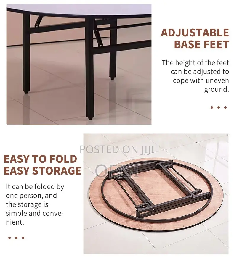 Foldable Table; 1.8 Meter Round Foldable Office Table