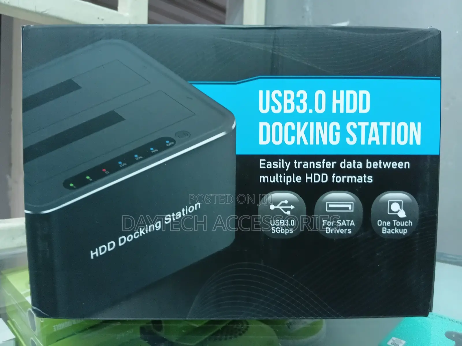 This Is a Haysenser Usb3.0 Dual Bay HDD Docking Station.