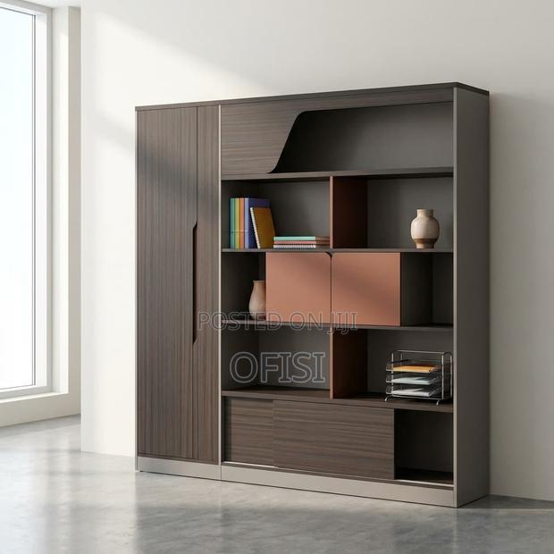 Office Cabinet; Modern Wall Unit Office Storage Cabinet - thumbnail 2