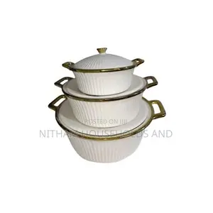 Ridged Serving Dishes Set