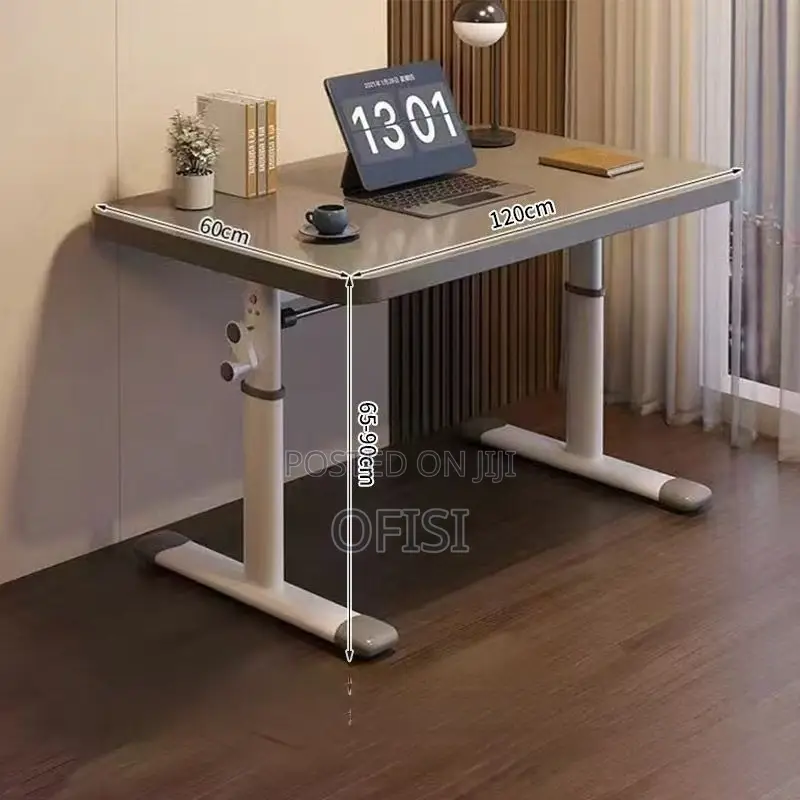 Office Desk; Manual Height Adjustable Home Office Desk - 1.2m