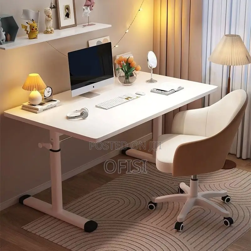 Office Desk; Manual Height Adjustable Home Office Desk - 1.2m