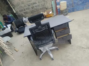 Home Office Desk 1.2m With Ergonomic Chair Set