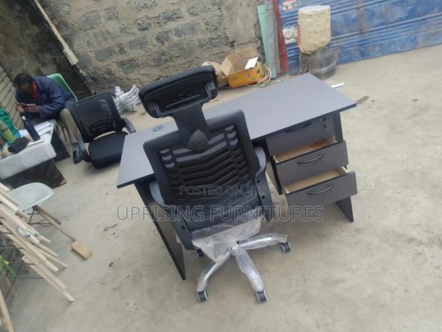 Home Office Desk 1.2m With Ergonomic Chair Set