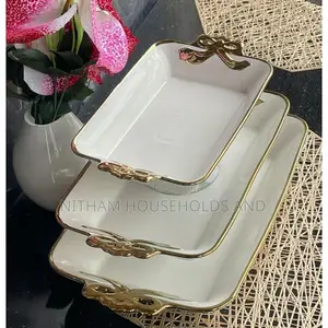 Classy Tray Set Price in Kenya – 3pcs Ceramic Serving Tray Set