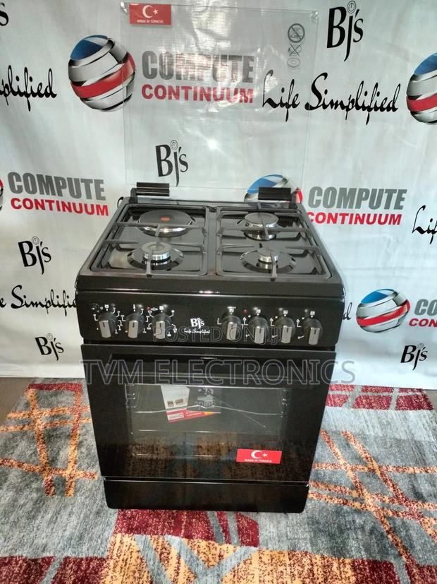 BJS 60×60 Cooker Turbo-Fan 3 Gas Burner + 1 Electric Rapid Hot Plate