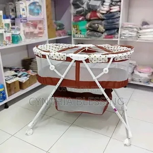 Portable Bassinet: Foldable With Net and Wheels