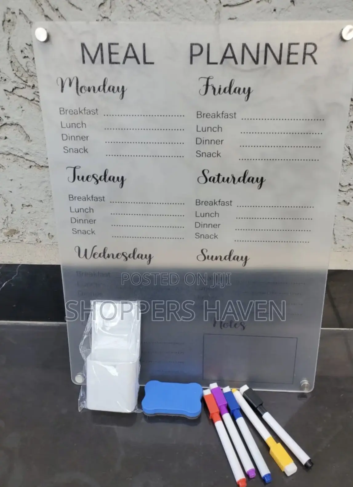 Fridge Magnetic Meal Planner