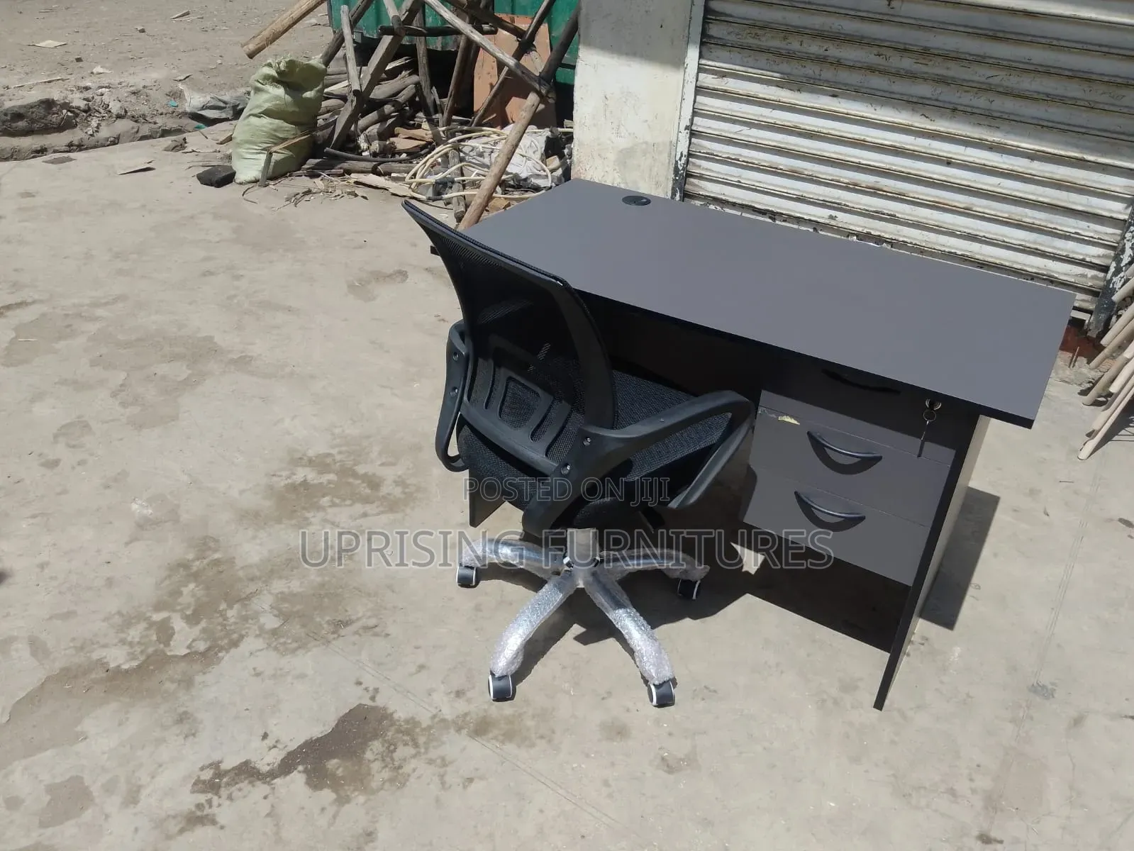 Durable Office Desk 1.2m + Mesh Chair Combo