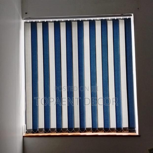 Nevy Blue and White Combination, Elegant Window Vertical Blinds
