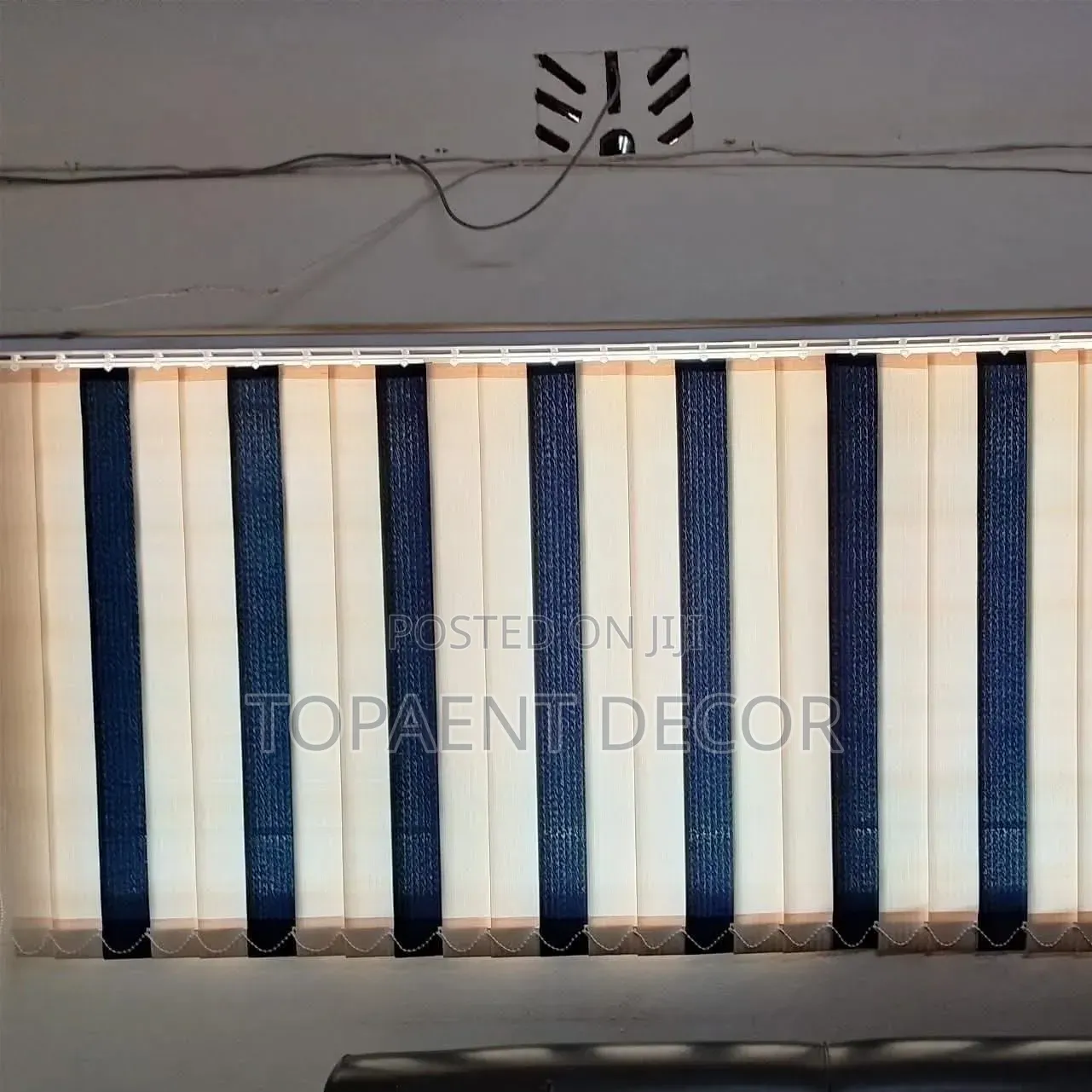 White 2,Ratio Blue 1, Vertical Office Window Blinds