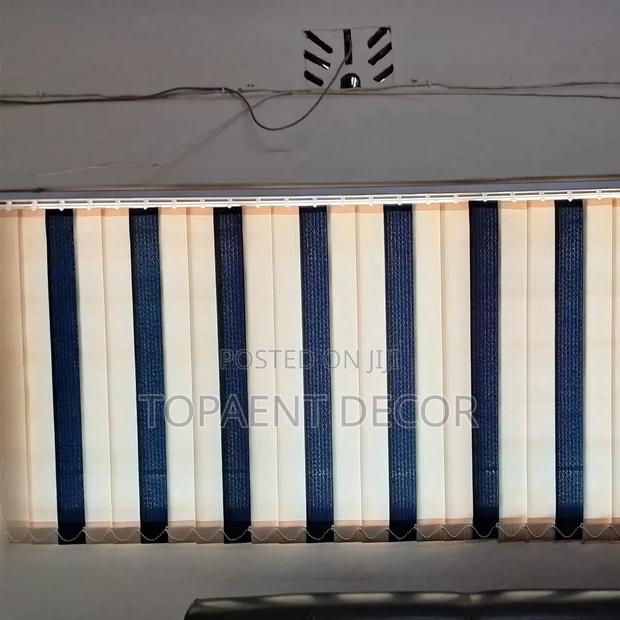 White 2,Ratio Blue 1, Vertical Office Window Blinds