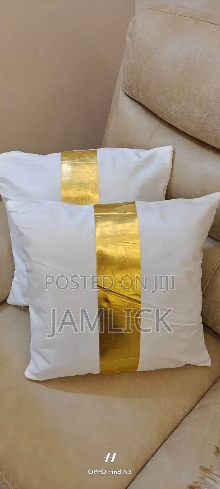 5pcs Gold Print Throw Pillow Cases Set - Cd
