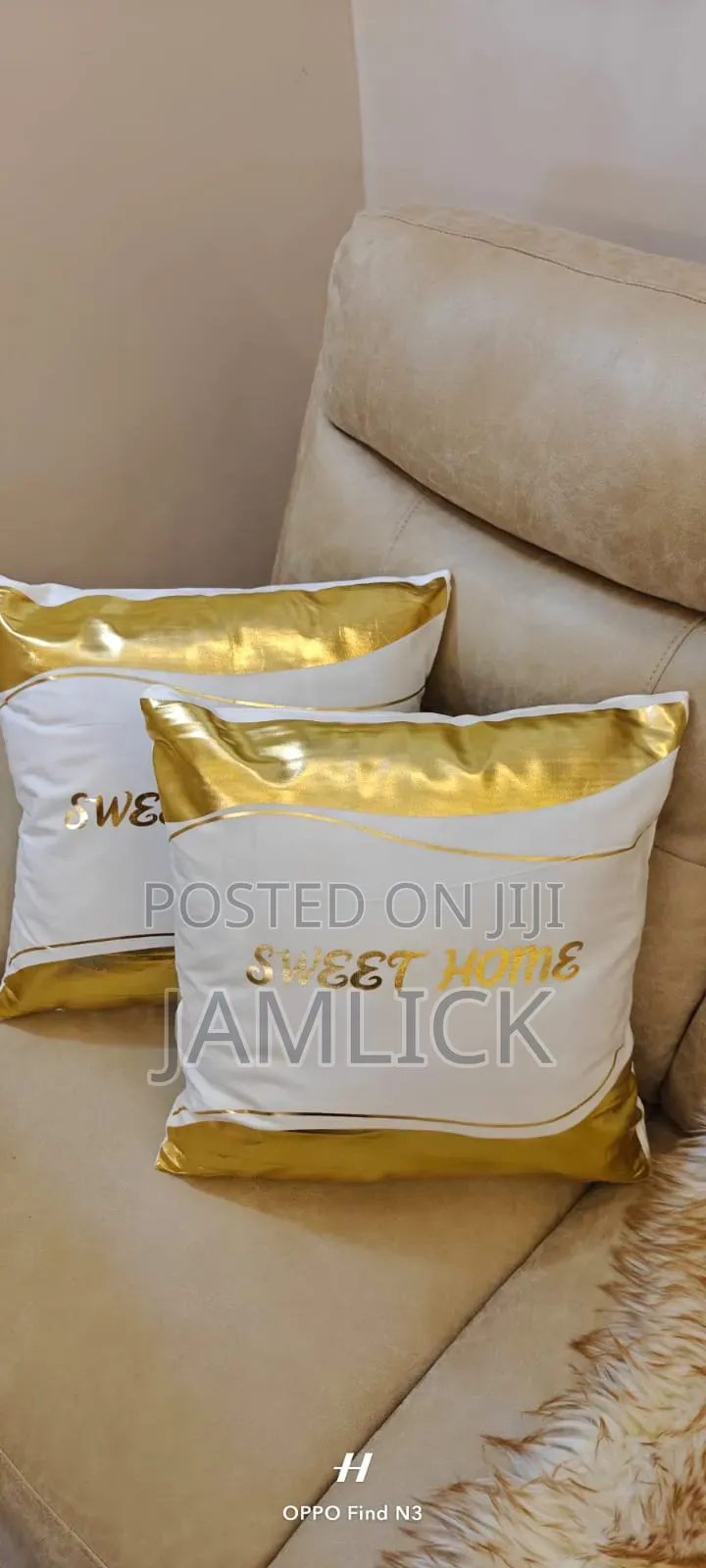 5pcs Gold Print Throw Pillow Cases Set - Cd