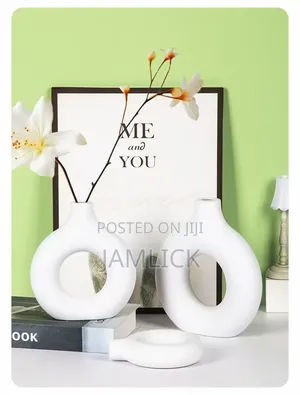 Set of 2 Decorative Plastic Vases - Cd