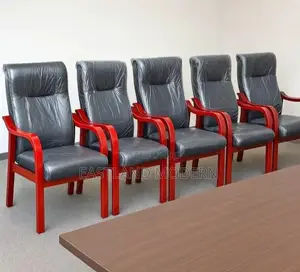 Executive Office Chair With Wooden Hand