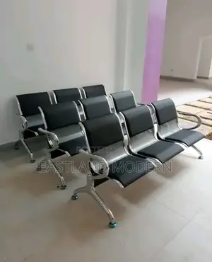 Modern 3 Seater Leather Waiting Bench