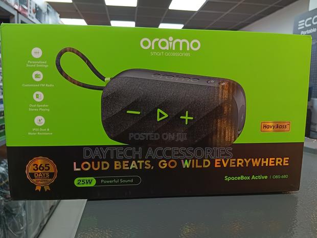 This Is an Oraimo Spacebox Active (Obs-680) Wireless Bluetoothspeaker. - thumbnail 2