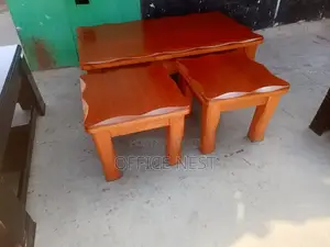 Quality Mahogany Coffee Table With Side Stool