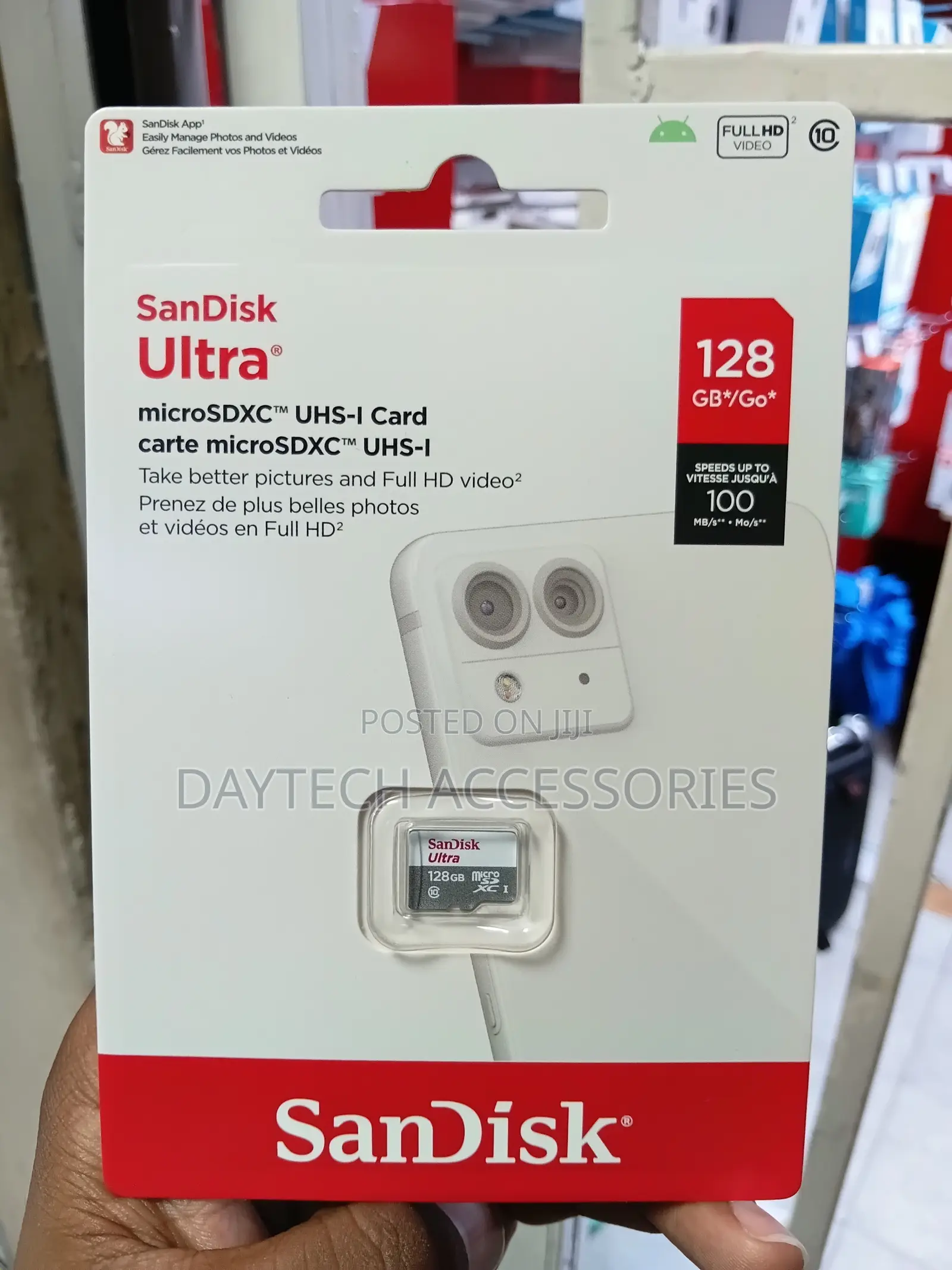 Sandisk Ultra Microsdxc Uhs-I Card With a 128gb Storage Capacity.