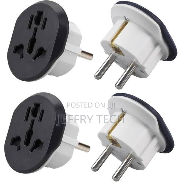 4-Piece Plug Converter, Uae, Usa, Eu, Uk, Au, Cn to Ksa/Eu/Germany Un