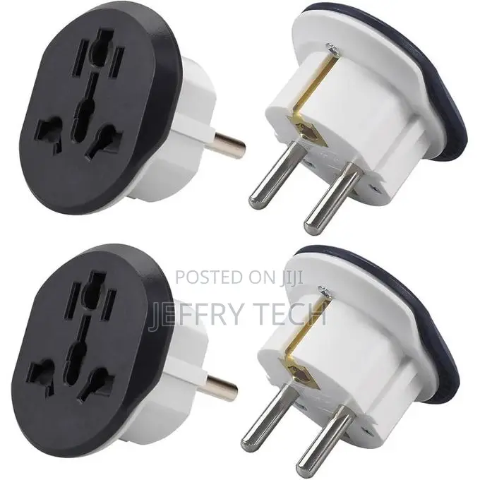 4-Piece Plug Converter, Uae, Usa, Eu, Uk, Au, Cn to Ksa/Eu/Germany Un