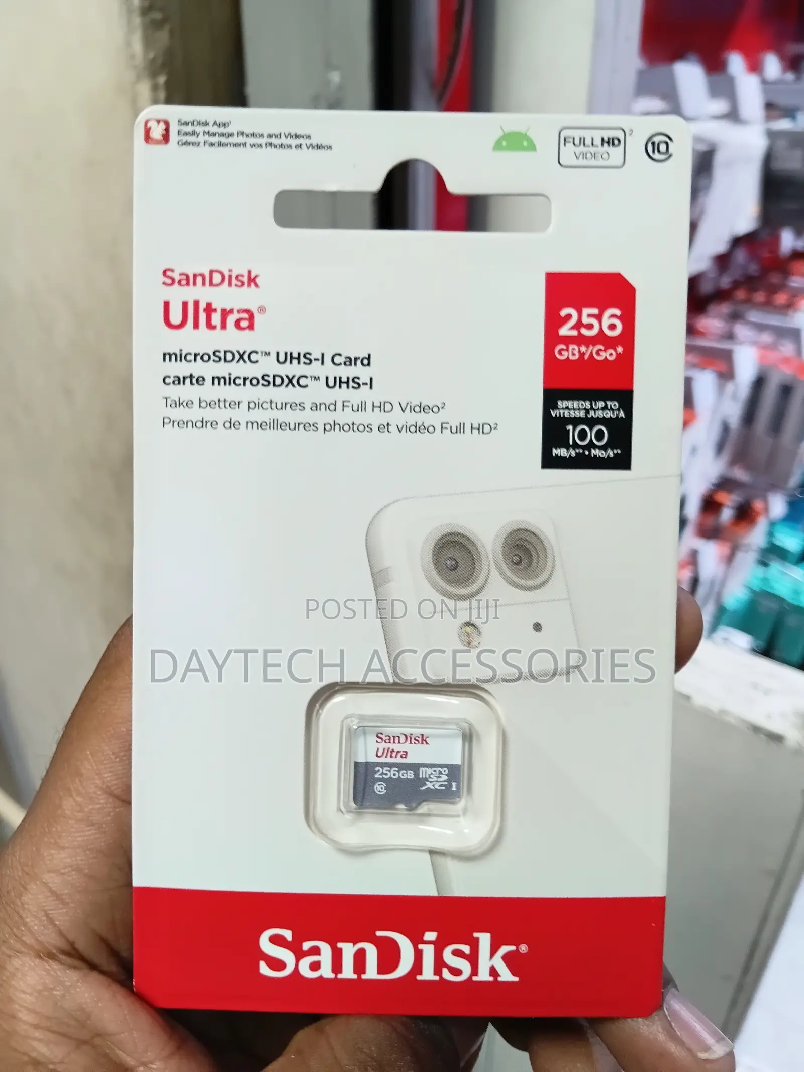 Sandisk Ultra Microsdxc Uhs-I Card With 256gb of Storage Capacity.