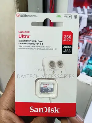 Sandisk Ultra Microsdxc Uhs-I Card With 256gb of Storage Capacity.