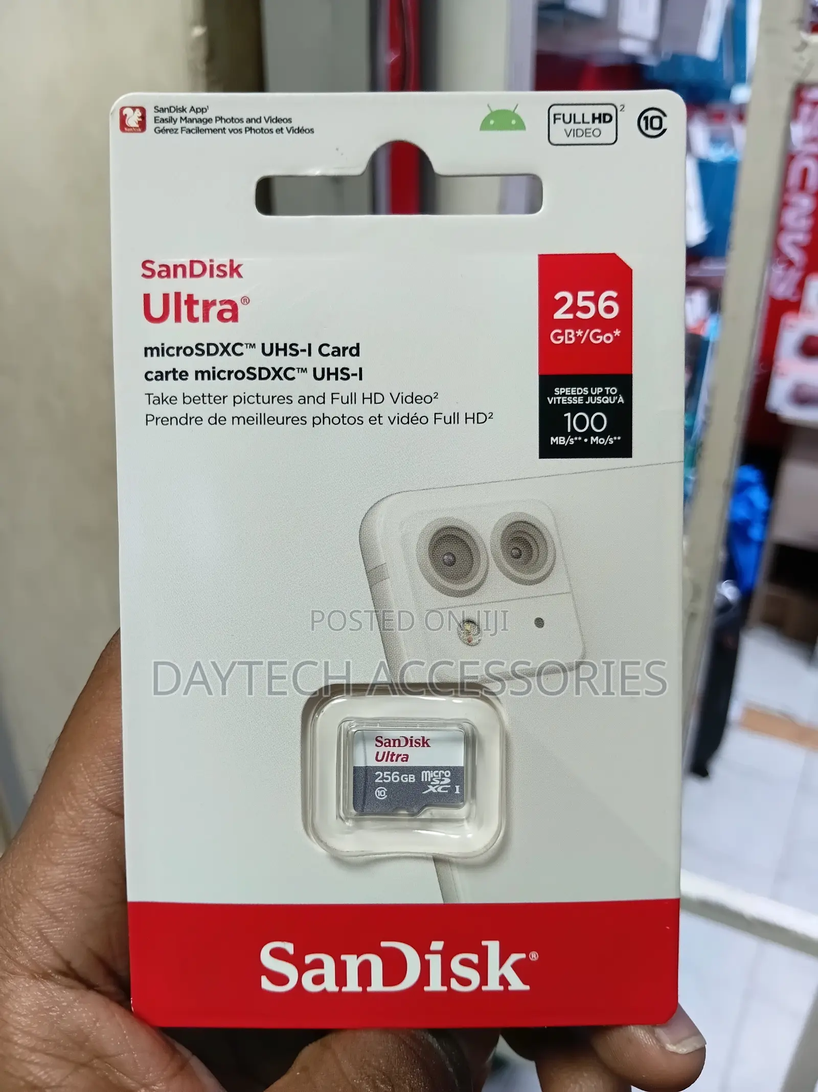 Sandisk Ultra Microsdxc Uhs-I Card With 256gb of Storage Capacity.