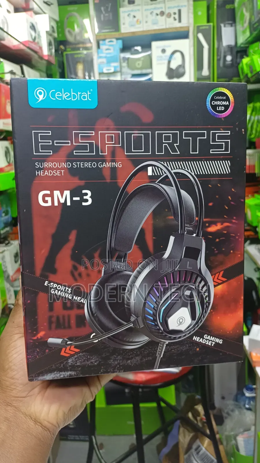 Celebrat Gm-3 RGB Gaming Headset – 50mm Stereo Sound With Mic
