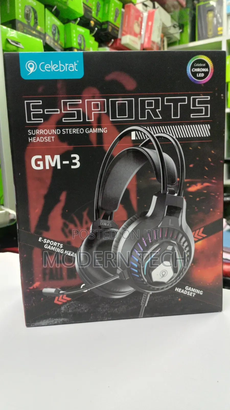 Celebrat Gm-3 Stereo Gaming Headset – Wired Headphones With RGB Lights
