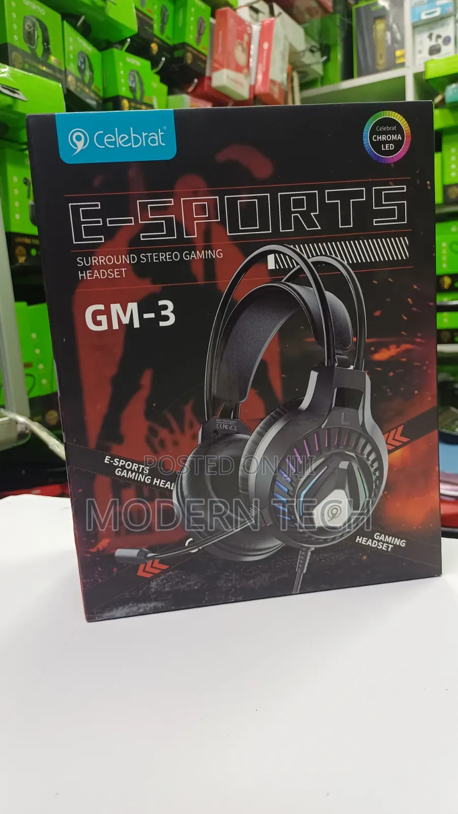 Celebrat Gm-3 Stereo Gaming Headset – Wired Headphones With RGB Lights
