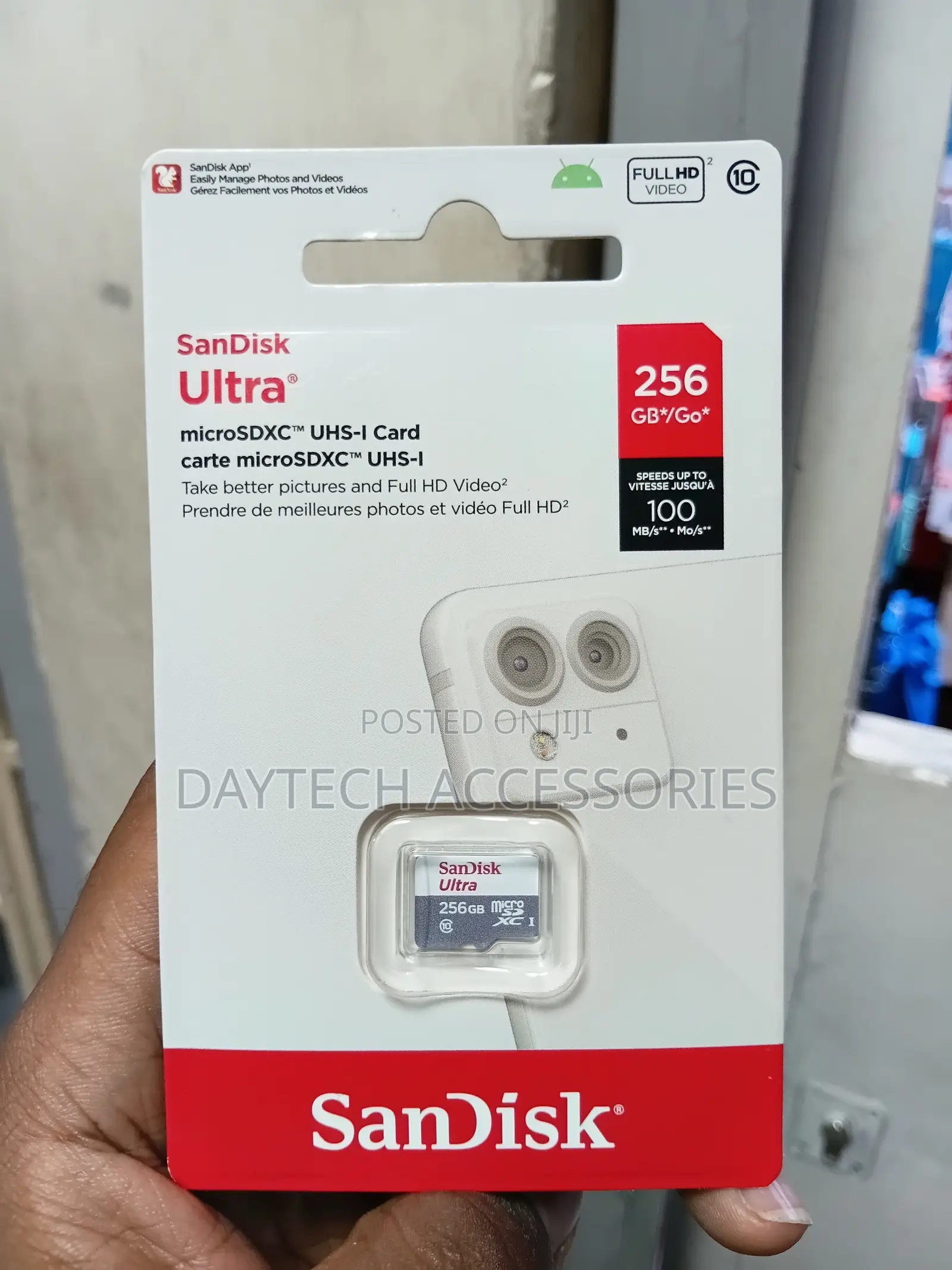 Sandisk Ultra 256gb Micro Sd Card Sdxc Uhs-i 100mb/S.