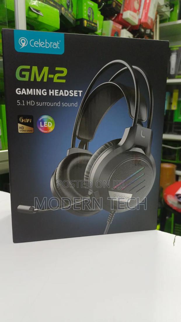Celebrat Gm-2 Over-Ear Gaming Headset With Noise Reduction Mic