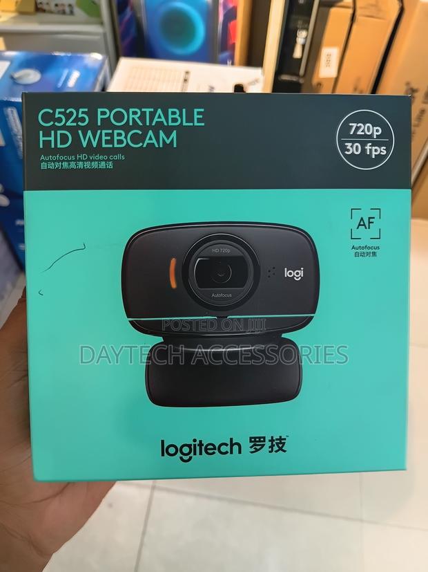 This Is a Logitech Hd Webcam C525 Black Fold-and-Go Design. - thumbnail 2