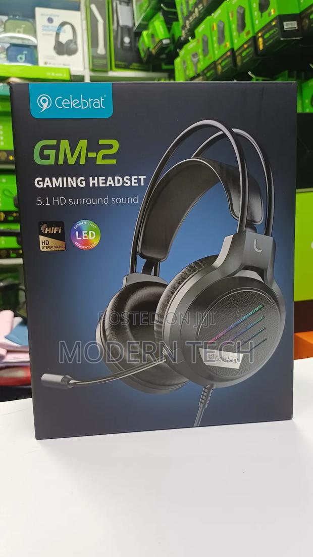 Celebrat Gm-2 Led Gaming Headset – Clear Sound Hd Microphone