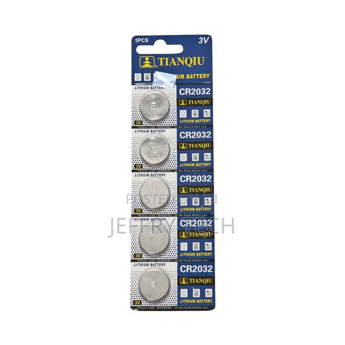 Tianqiu Cr2032 Lithium Coin Cell Battery 5-Pack 3v 210mah
