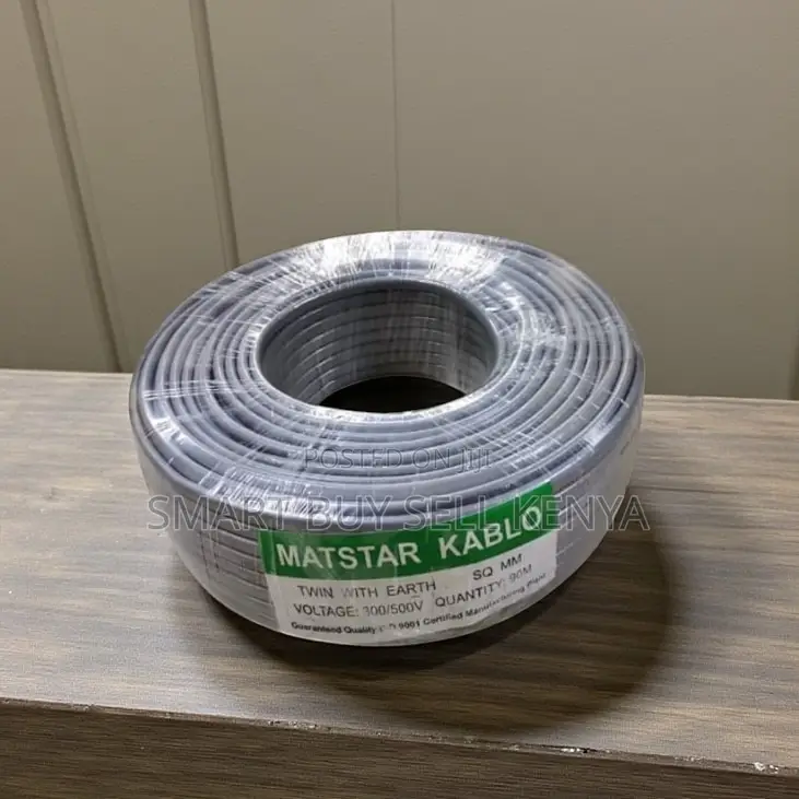 Flexible 1.5mm Twin With Earth Electrical Wiring Cable Long Lasting
