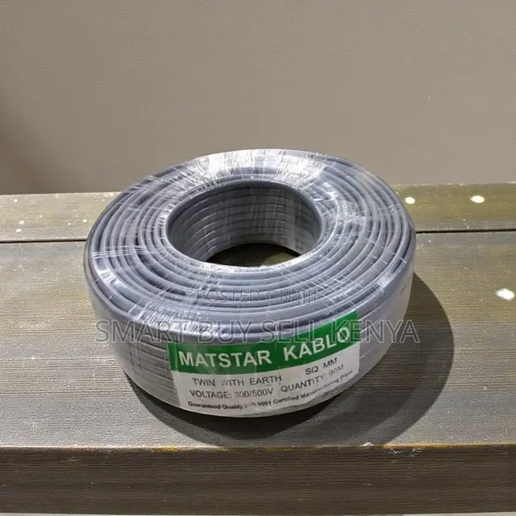 Durable 1.5mm Twin With Earth Electrical Wiring Cable Flame Retardant