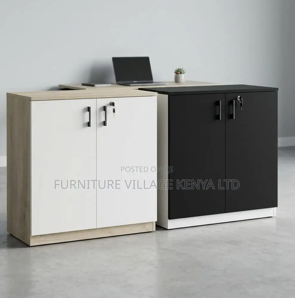 Modern Office 2-Door Credenza Cabinet