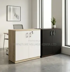 Modern Office 2-Door Credenza Cabinet