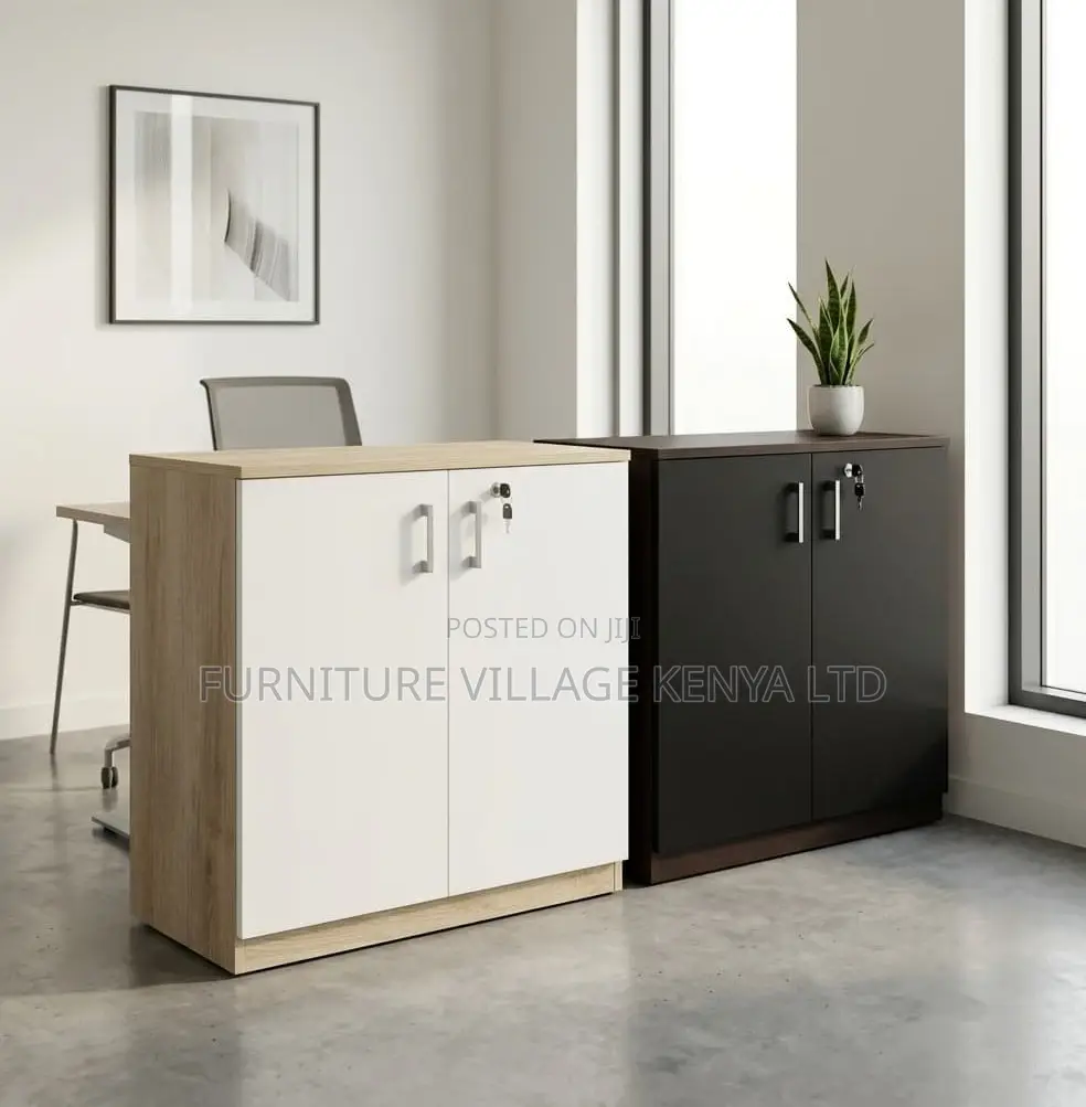 Modern Office 2-Door Credenza Cabinet