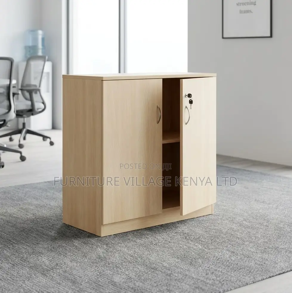 Modern Office 2-Door Credenza Cabinet