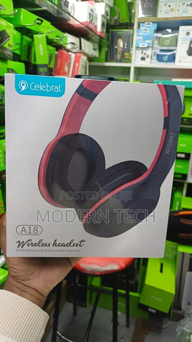 Celebrat A18 Wireless Bluetooth Headphones – Extra Bass,