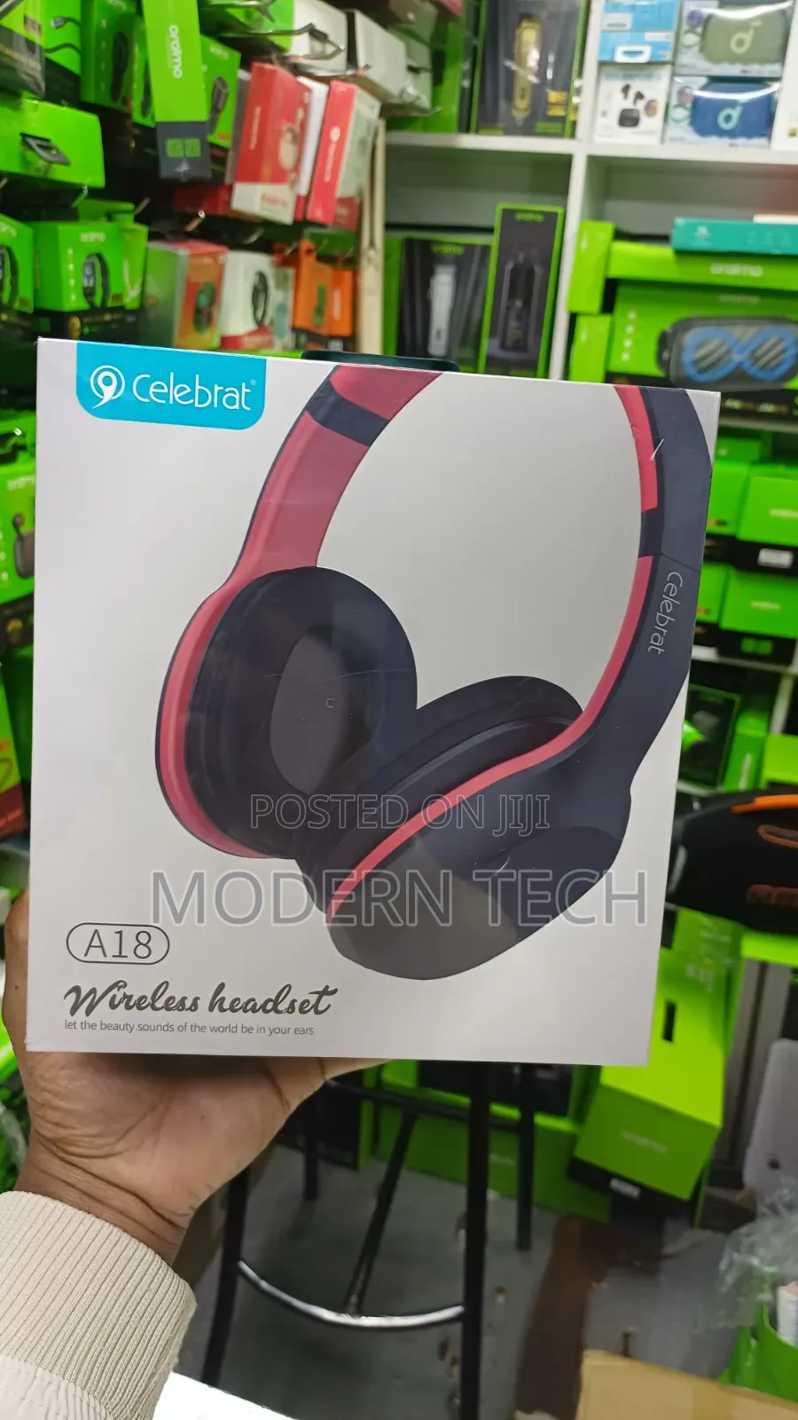 Celebrat A18 Bluetooth Headphones – Deep Bass Over-Ear Heaqdset