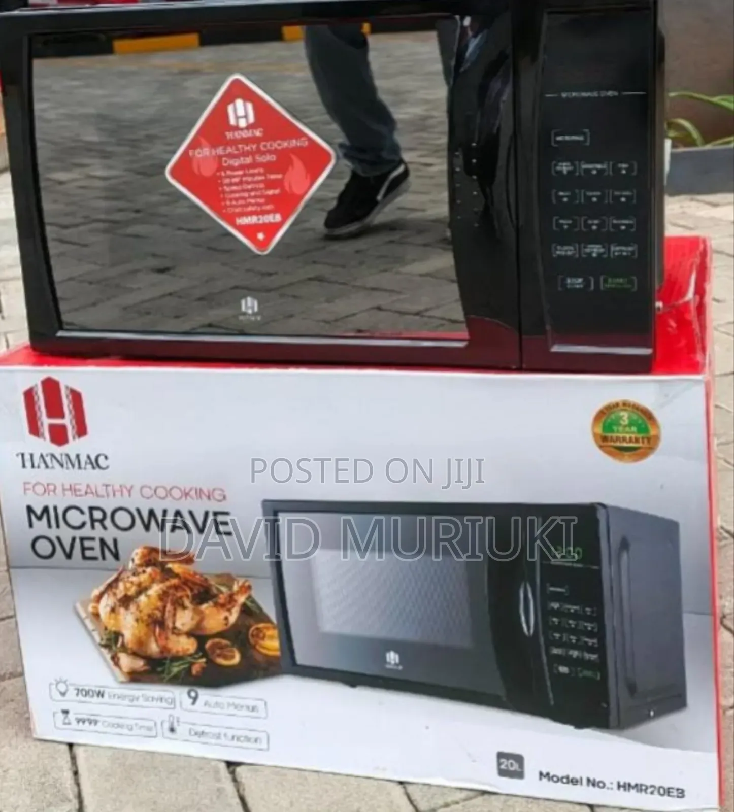 Hanmac 20l Manual Black White Microwave